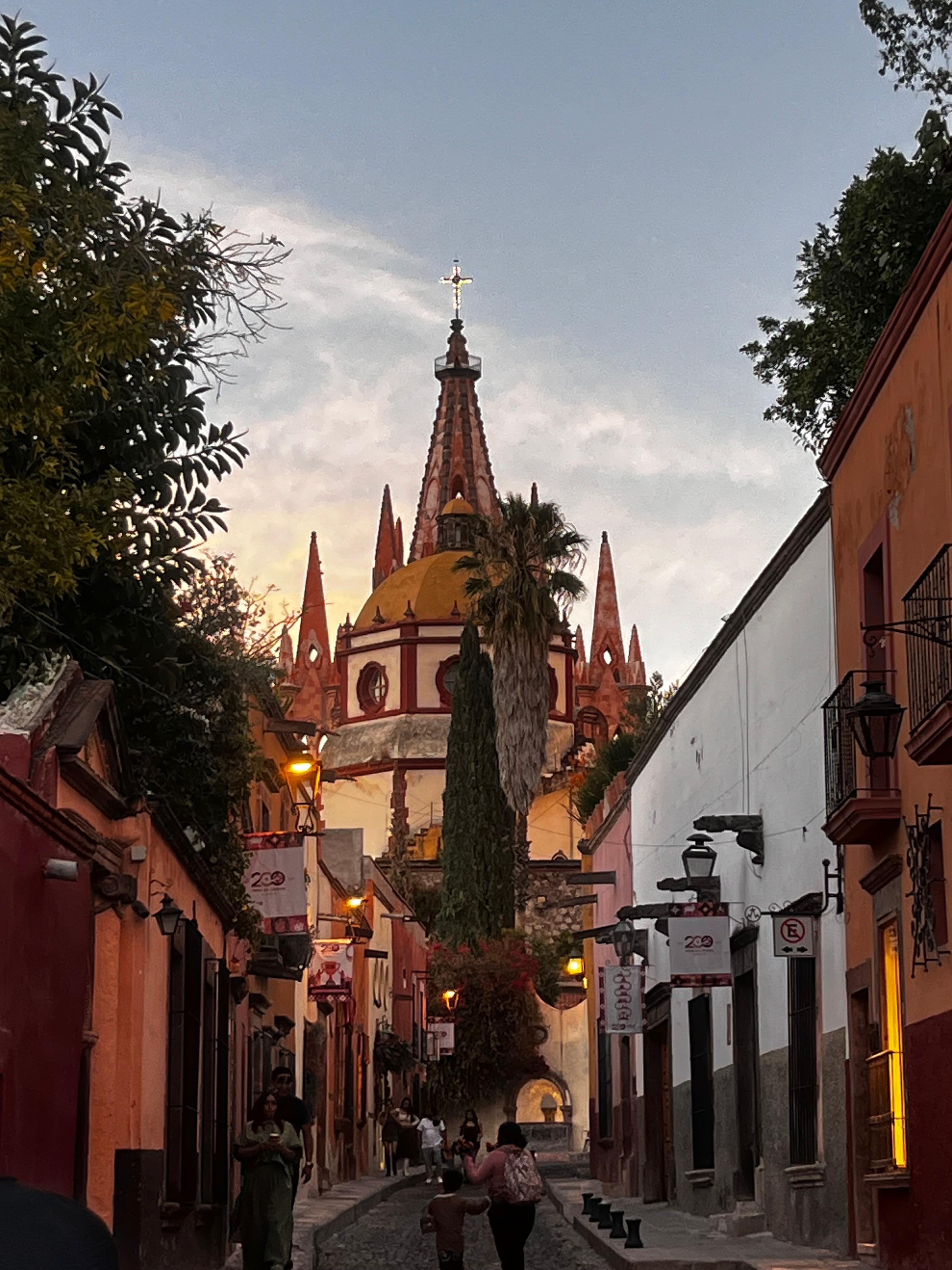 Vista panorámica de San Miguel de Allende al atardecer